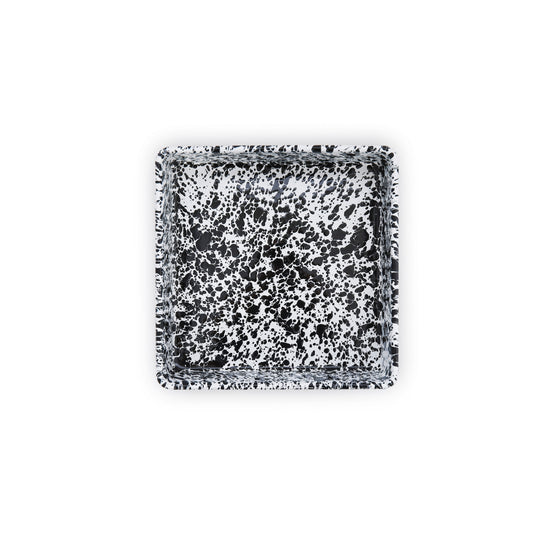 Crow Canyon Splatter Square Enamel Brownie Pan - Black