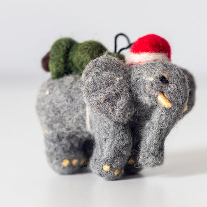 Felti Assorted Holiday Animal Ornaments