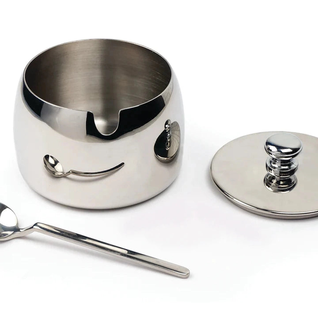 Stainless Steel Sugar Bowl with Spoon