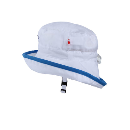White & Blue UPF 50+ Adjustable Sun Hat by Snug as a Bug