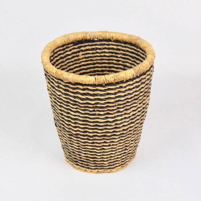 African Plant Pot Basket - deep Living Mamaa Trade Black / Natural Prettycleanshop