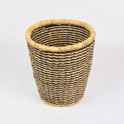 African Plant Pot Basket - deep Living Mamaa Trade Black / Natural Prettycleanshop