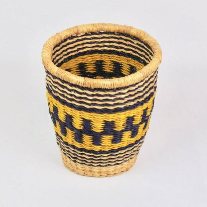 African Plant Pot Basket - deep Living Mamaa Trade Yellow Teeth Prettycleanshop