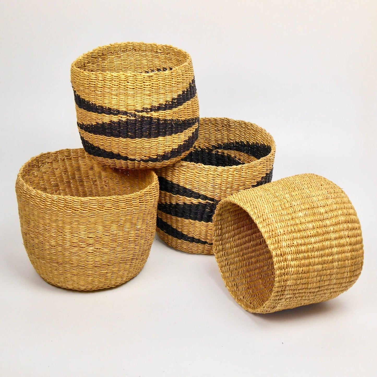 African Plant Pot Basket - Small Living Mamaa Trade Small - Black Triangle Prettycleanshop