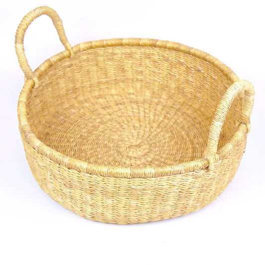 African Handwoven Storage Basket - Drum Living Mamaa Trade Natural - Medium Prettycleanshop