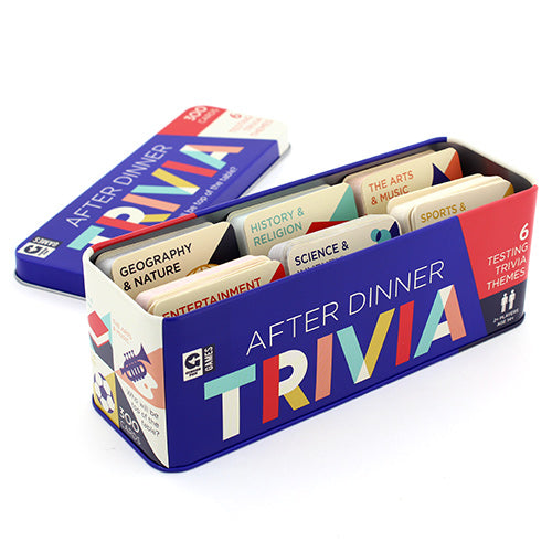 After Dinner Trivia Tin Party Game Games Ginger Fox Prettycleanshop