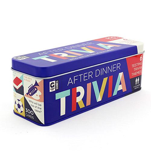 After Dinner Trivia Tin Party Game Games Ginger Fox Prettycleanshop