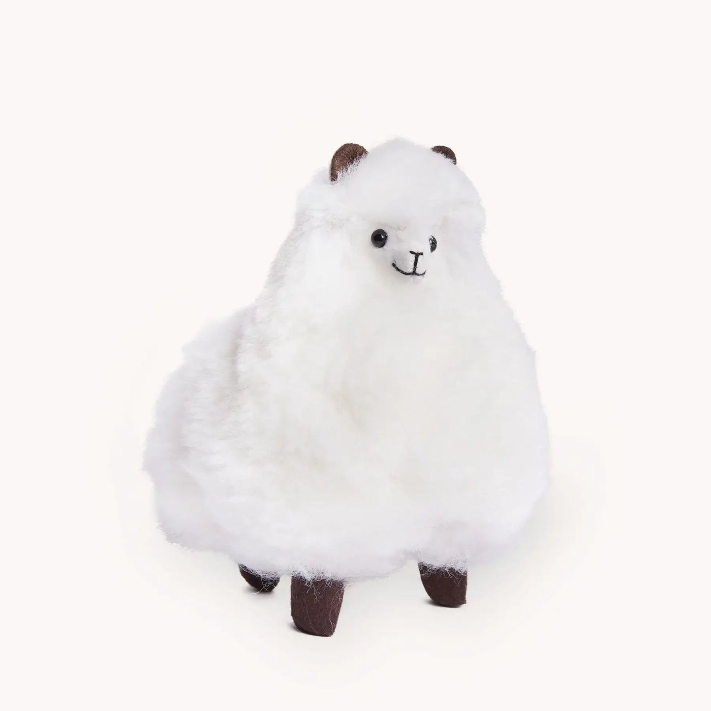 Alpaca Fur Standing Alpaca Stuffy Baby and Kids Pokoloko 5.5" / White Prettycleanshop