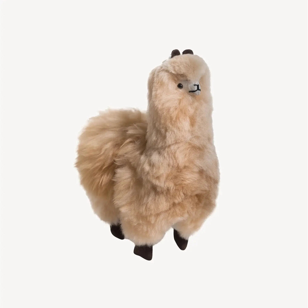 Alpaca Fur Standing Alpaca Stuffy Baby and Kids Pokoloko 8.5" / Beige Prettycleanshop