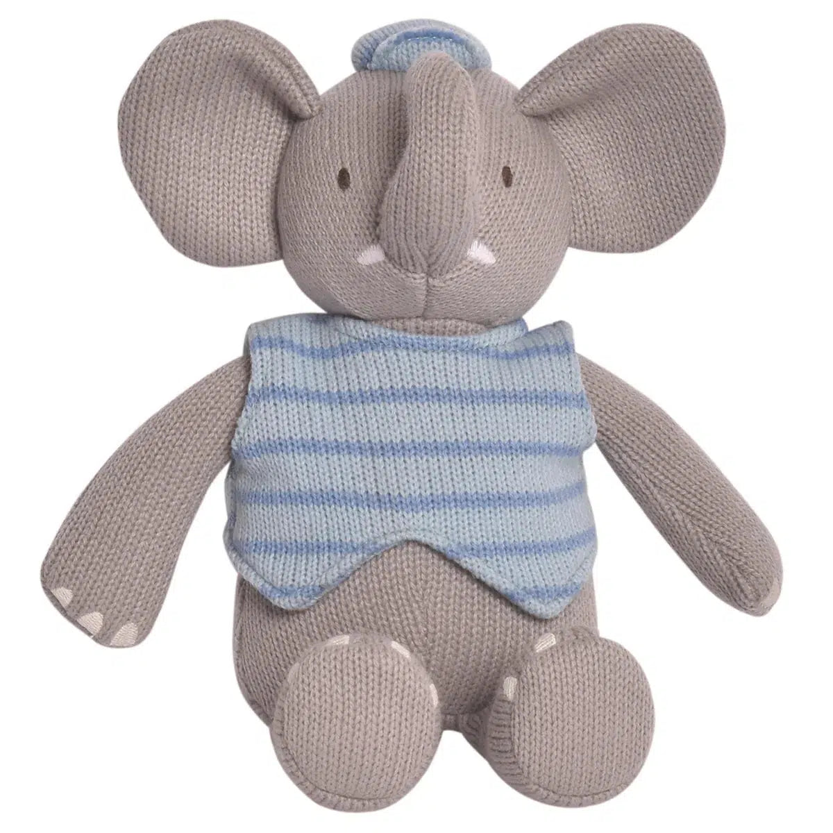 Alvin the Elephant Knitted Plush Baby and Kids Tikiri Toys Prettycleanshop