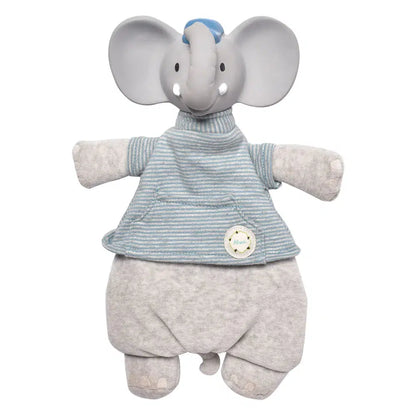 Alvin the Elephant Lovey - with Natural Rubber Teether Head Baby and Kids Tikiri Toys Prettycleanshop
