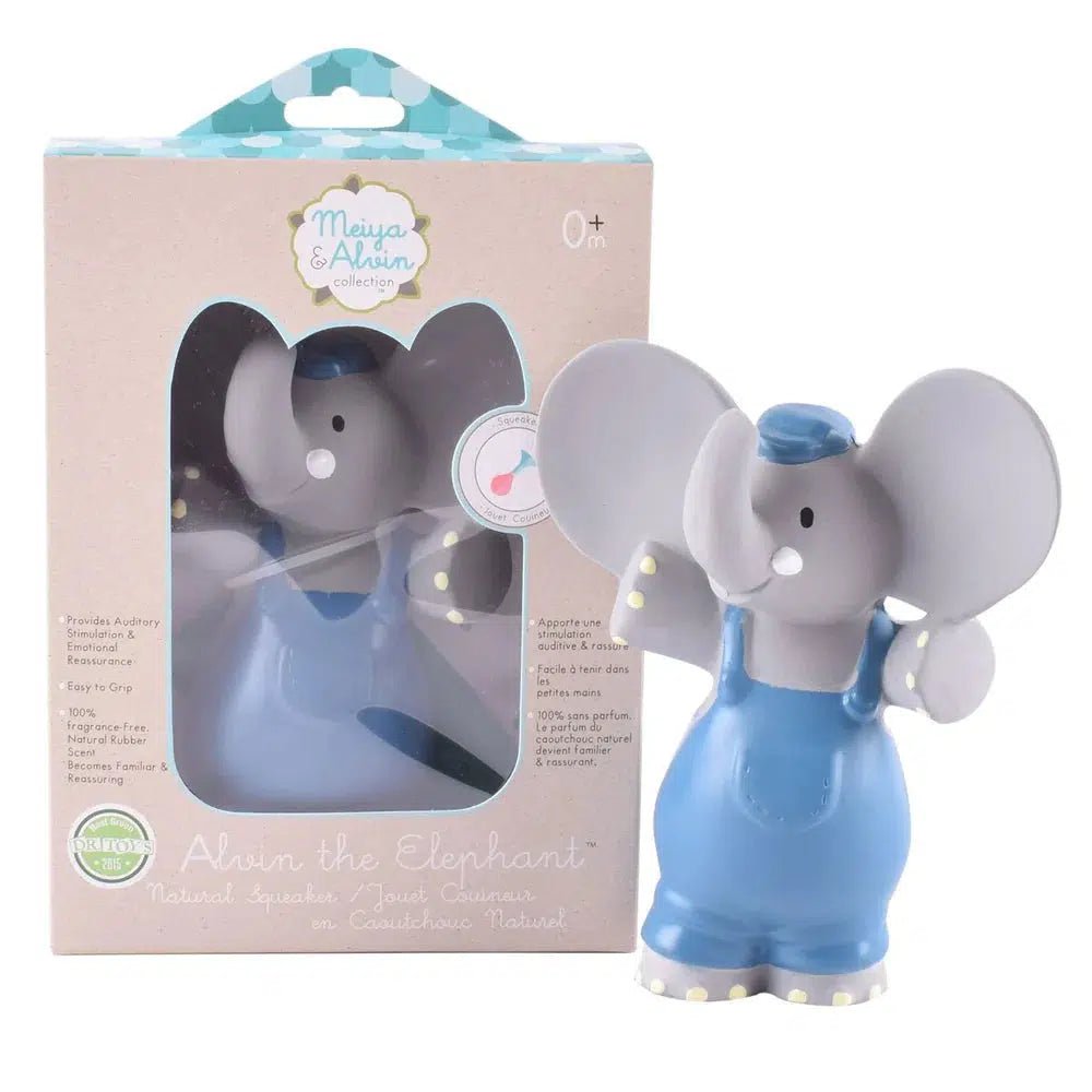 Alvin the Elephant Natural Rubber Squeaker Baby and Kids Tikiri Toys Prettycleanshop