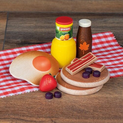 Assorted Wooden American Breakfast Food Set by Erzi Toys Erzi Prettycleanshop