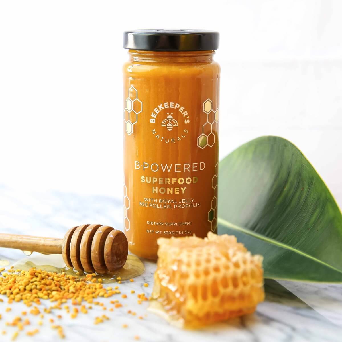 B.POWERED Superfood Honey by Beekeeper's Naturals Wellness Beekeeper's Naturals Prettycleanshop
