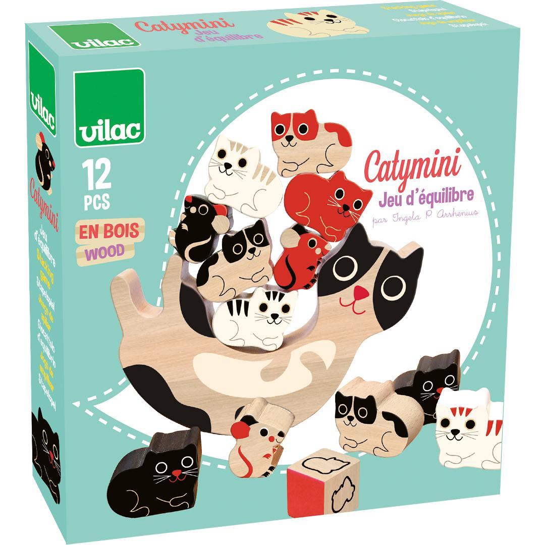 Balancing Cat Wooden Game by Ingela P. Arrhenius for VILAC Kids Vilac Prettycleanshop