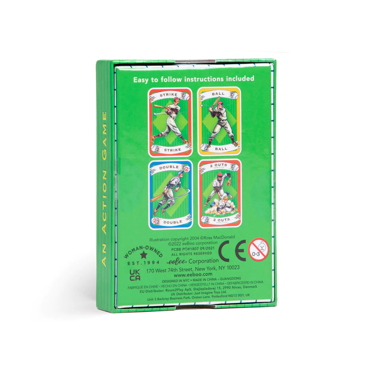 Baseball Playing Cards by eeBoo Games Eeboo Prettycleanshop
