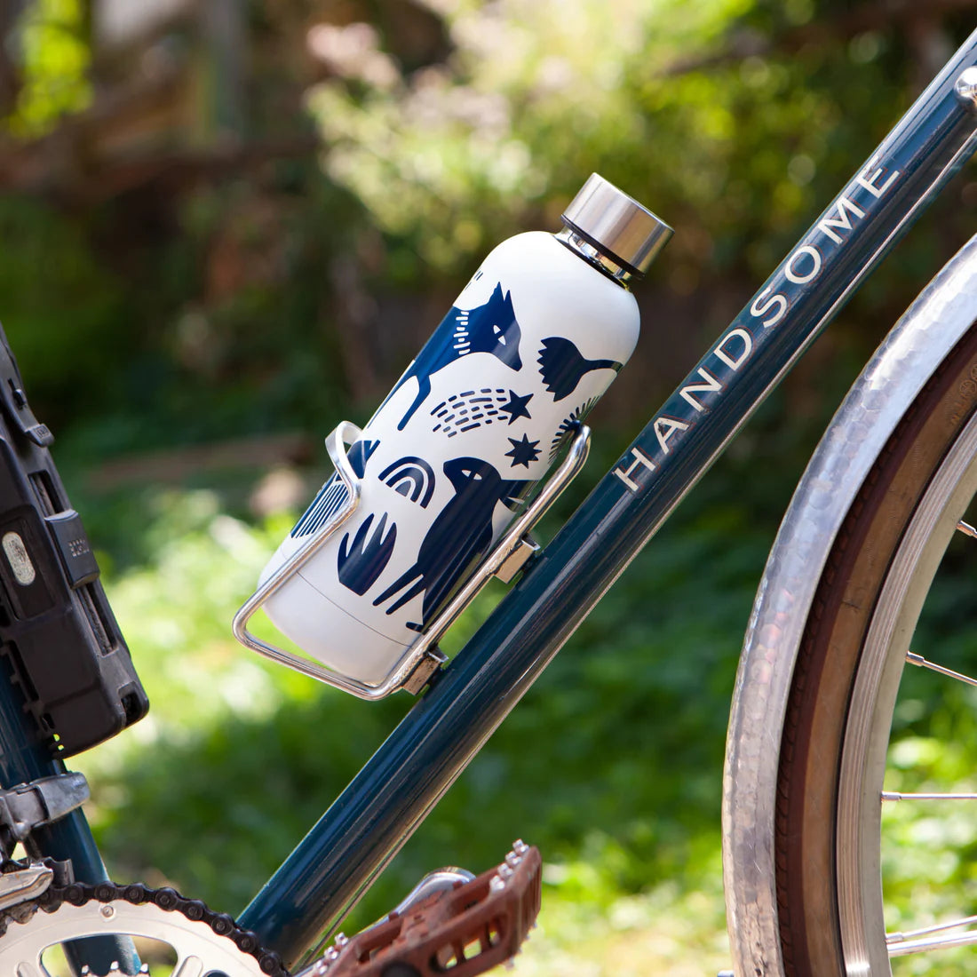Stainless Steel Water Bottle - Timber on the go Now Designs Prettycleanshop