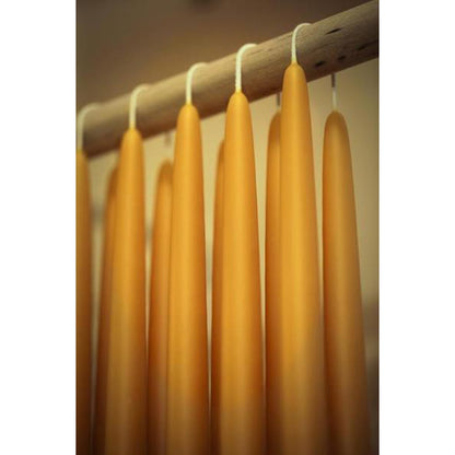Canadian Beeswax Hand Dipped Taper Candles - 8in Living Beeswax works Prettycleanshop
