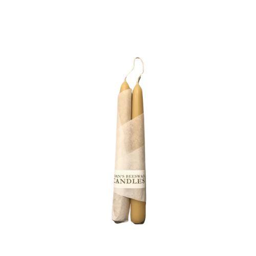 Canadian Beeswax Hand Dipped Taper Candles - 8in Living Beeswax works Prettycleanshop