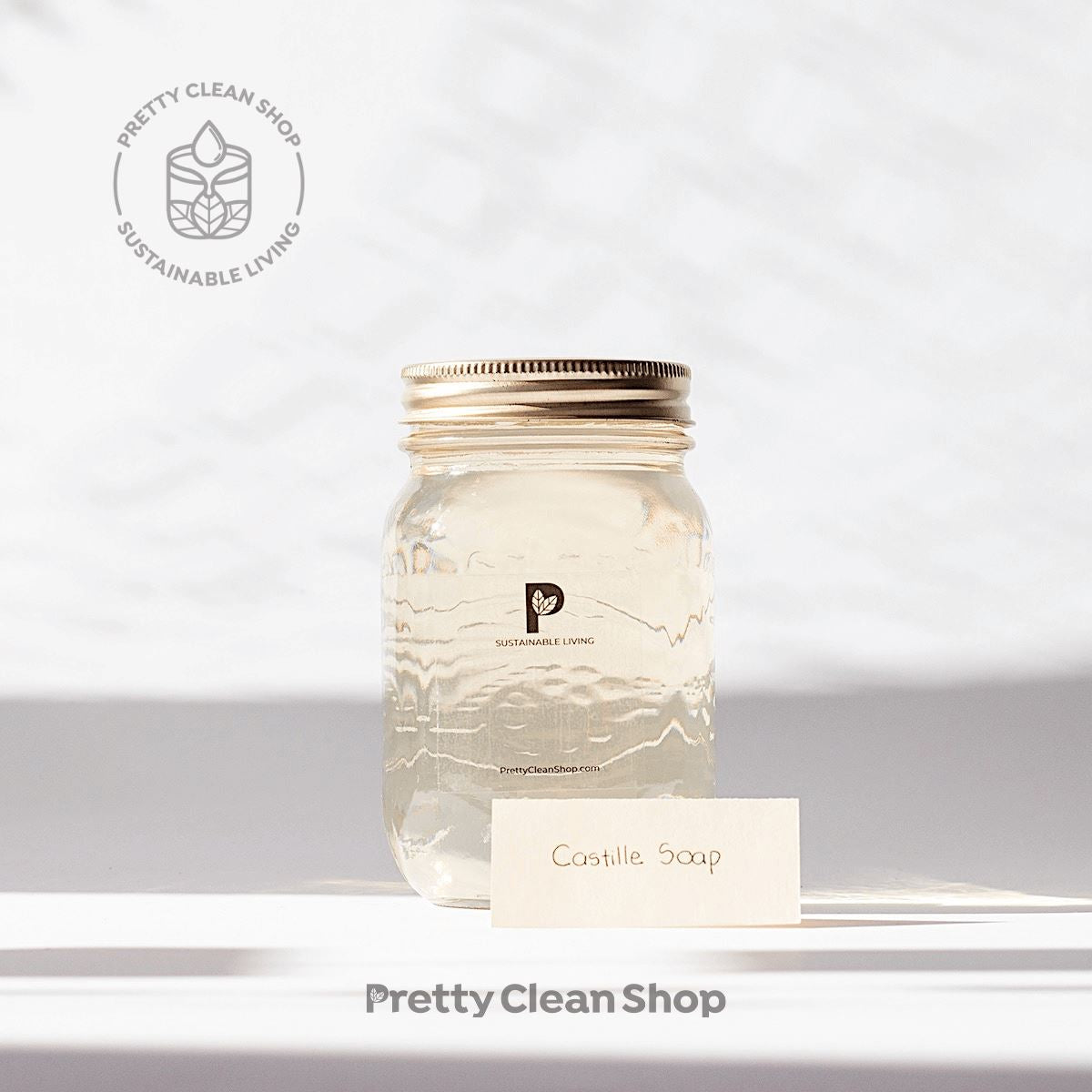 Castille Soap - Unscented Home Penny Lane Organics 1L REFILL in returnable mason jar, includes $1.25 deposit Prettycleanshop