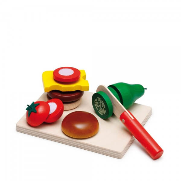 Cheeseburger Cutting Wooden Set by Erzi Toys Erzi Prettycleanshop