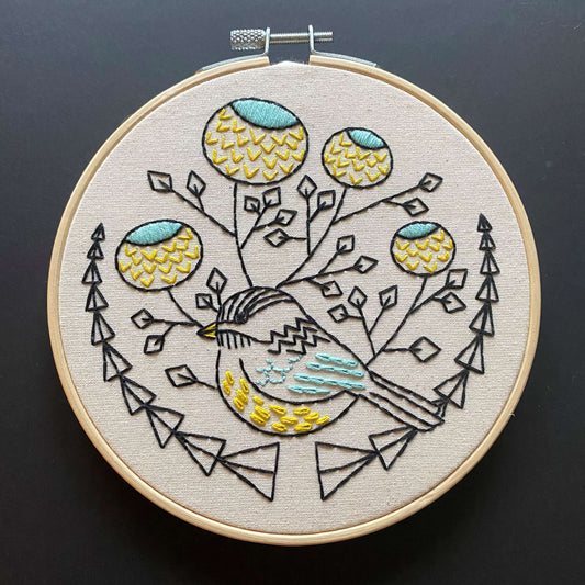 Chickadee - Embroidery Kit by Hook, Line & Tinker Hook, Line & Tinker Embroidery Kits Inc Prettycleanshop