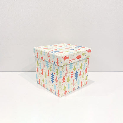 CHRISTMAS TREE Handmade Gift Boxes Recycled Cotton Paper by PaperSpree Holiday PaperSpree Square Medium Prettycleanshop