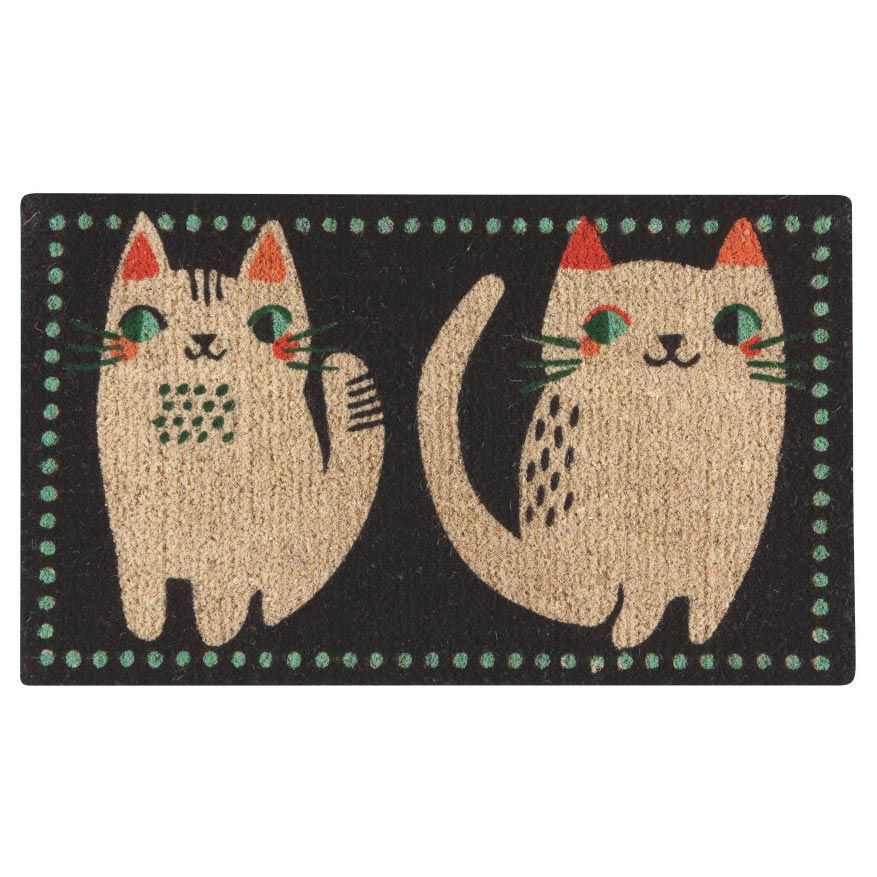Coconut Doormat - Meow meow double cats Living Now Designs Prettycleanshop