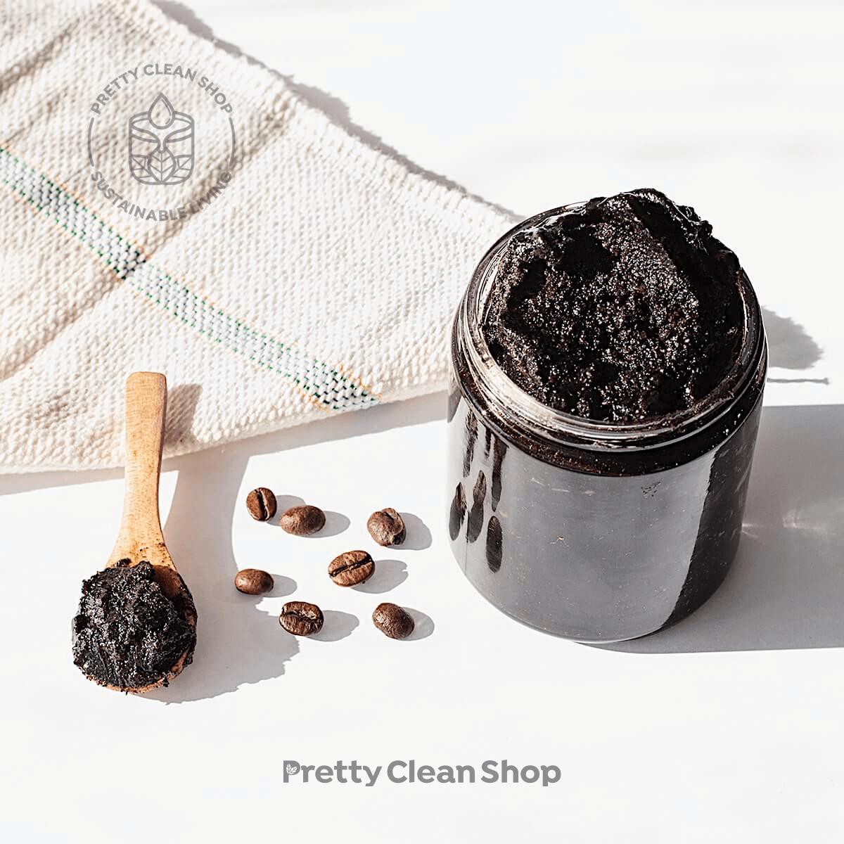 Coffee Body Polish - Invigorating Exfoliating Cleanser Bath and Body Pretty Clean Living Prettycleanshop