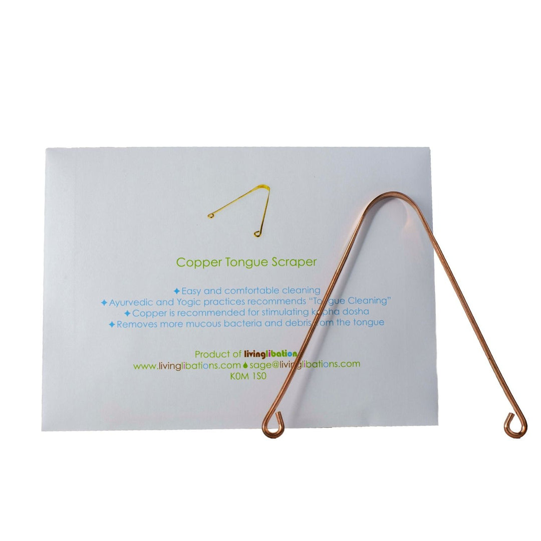 Copper Tongue Cleaner by Living Libations Oral Care Living Libations Prettycleanshop