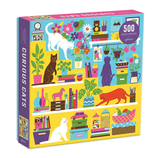 Curious Cats 500 Piece Puzzle Games Galison Prettycleanshop