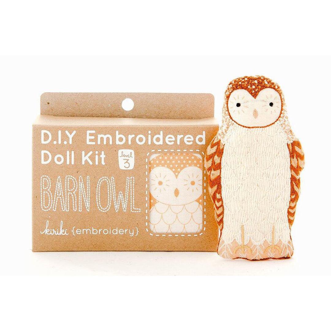 D.I.Y. Embroidered Doll Kit - Barn Owl Arts & Crafts Kiriki Press Prettycleanshop