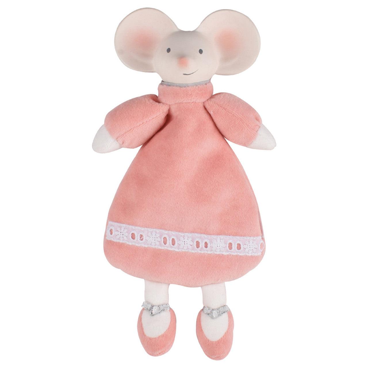 Meiya the Mouse Velour Lovey with Natural Rubber Teether Head Baby and Kids Tikiri Toys Prettycleanshop