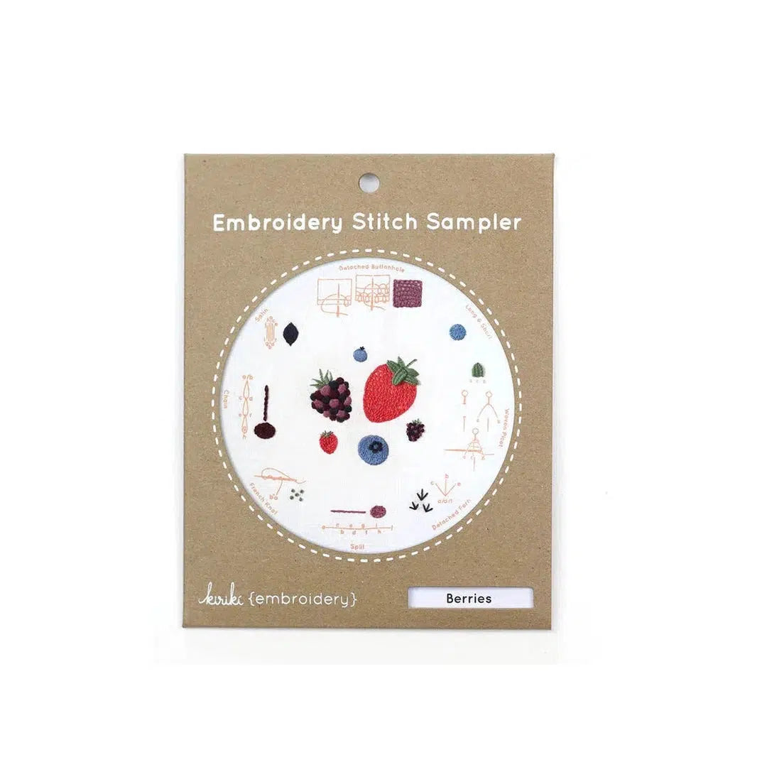 Embroidery Stitch Sampler - Berries Arts & Crafts Kiriki Press Prettycleanshop