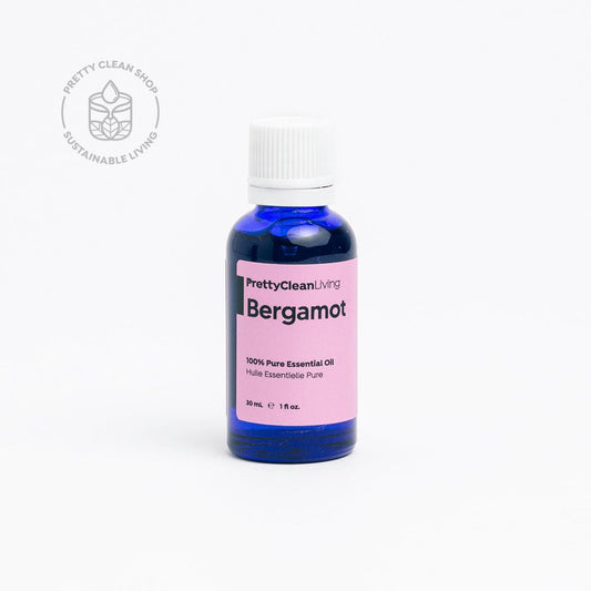 Essential Oil - Bergamot Essential oils Pretty Clean Living 30ml glass bottle with drip Prettycleanshop