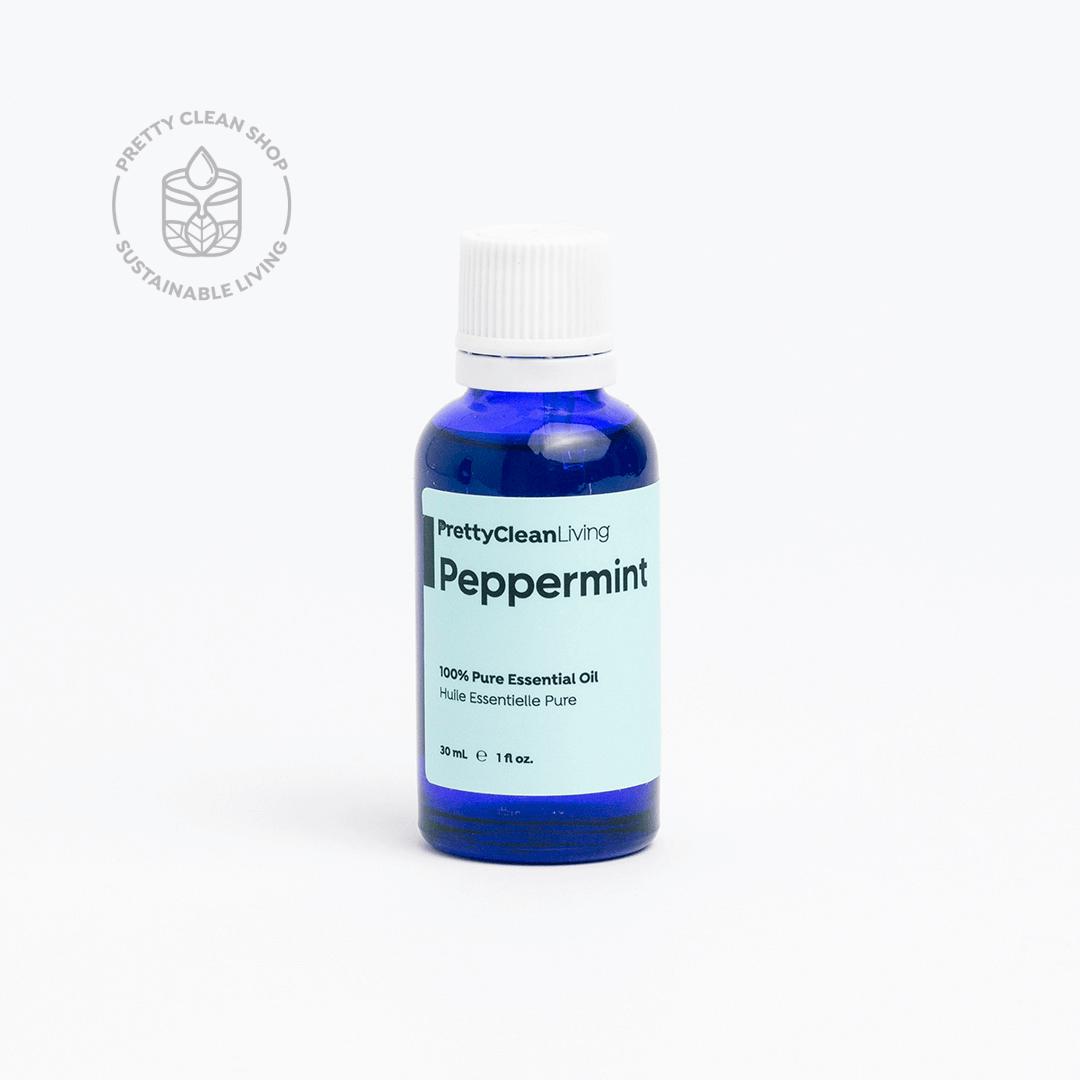 Essential Oil - Peppermint ‘True Mint’ Essential oils Pretty Clean Living 30ml in glass bottle with drip Prettycleanshop