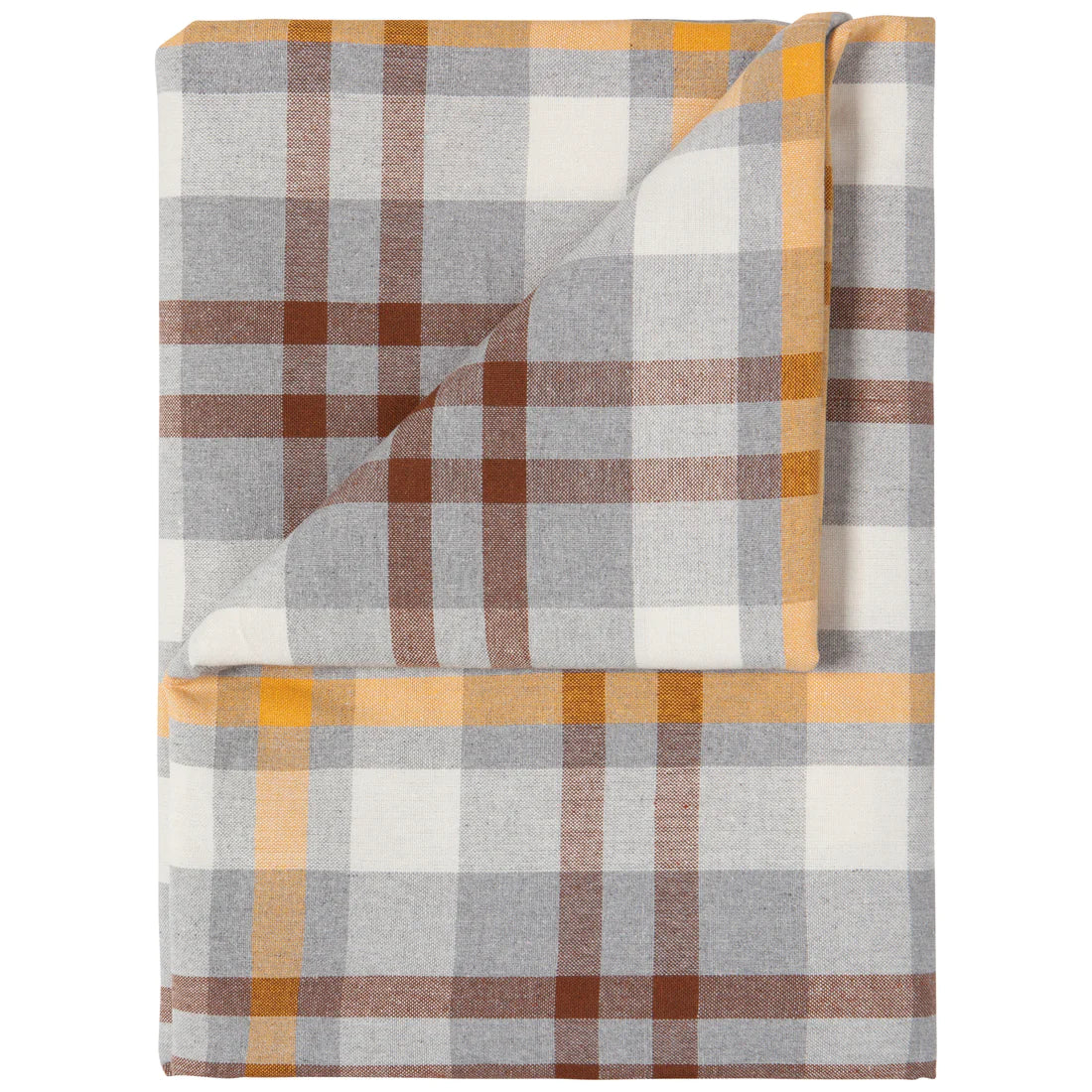 Recycled Tablecloth Second Spin Plaid Maize