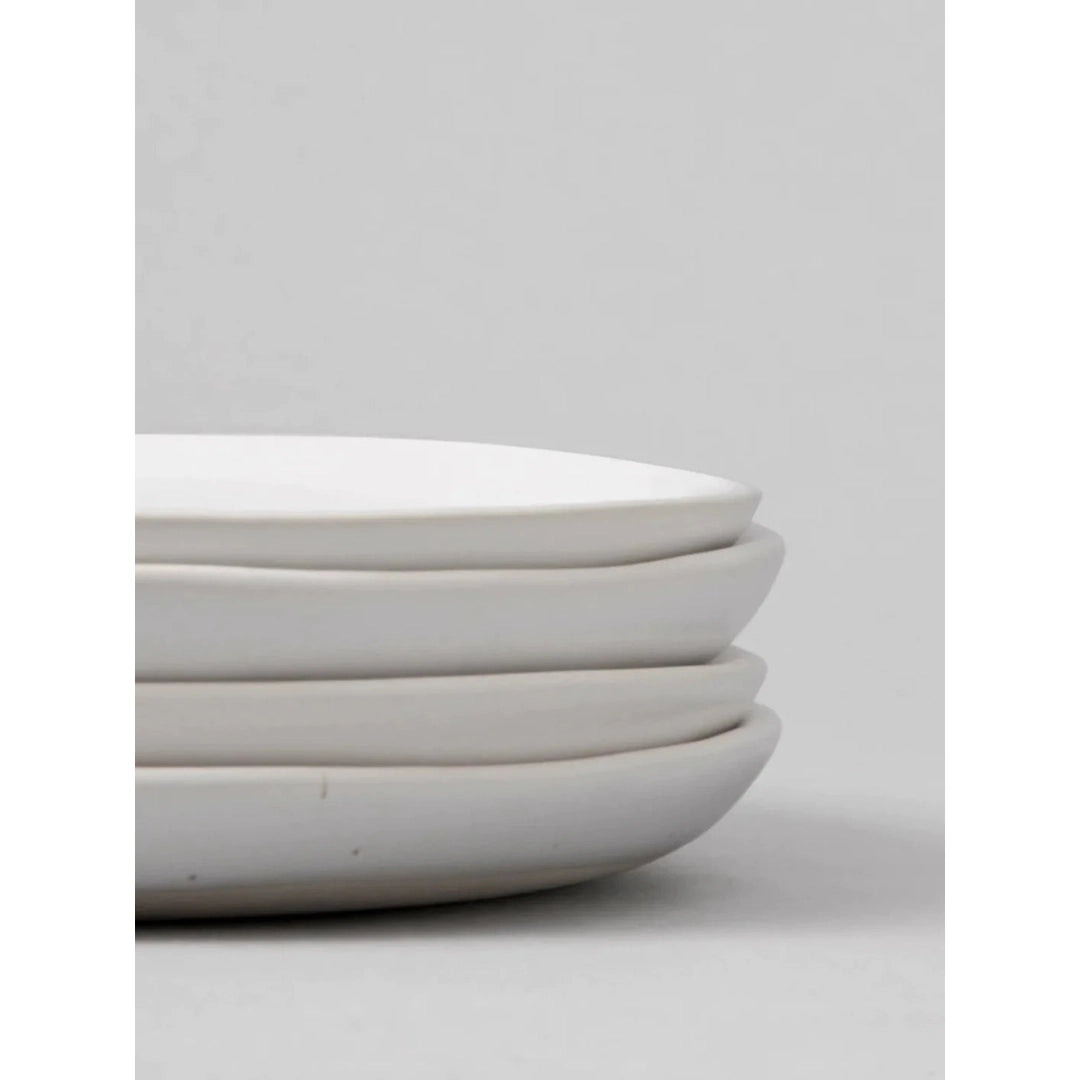 The Salad Plates (4-Pack) - Speckled White by FABLE Kitchen Fable Prettycleanshop