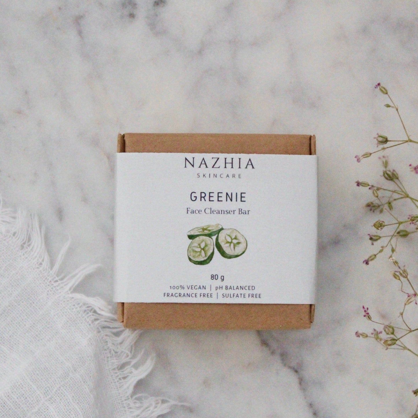 Face Cleansing Soap Bar - Greenie Skincare Nazhia Organics Prettycleanshop