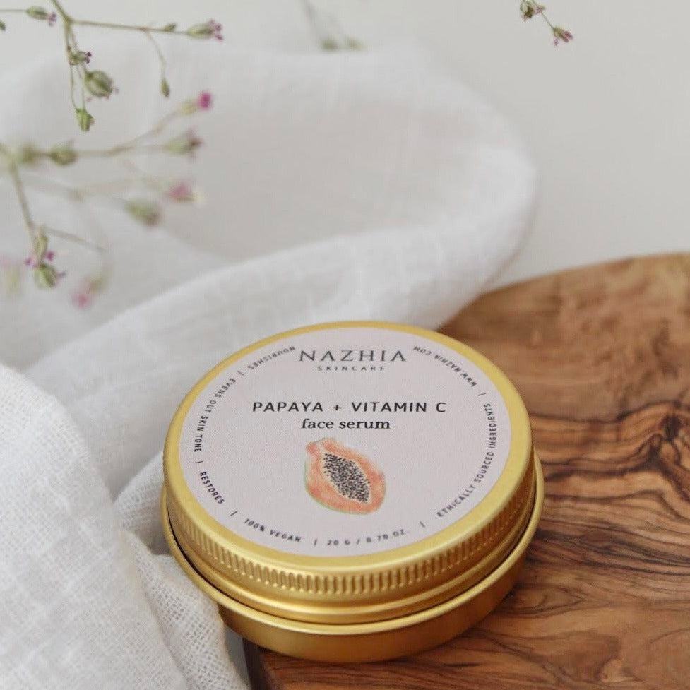 Face Serum Bar - Papaya + Vitamin C Skincare Nazhia Organics Prettycleanshop