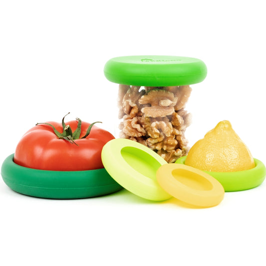 Silicone Food Huggers - Set of 5 Silicone Food Savers Danesco Greens Prettycleanshop