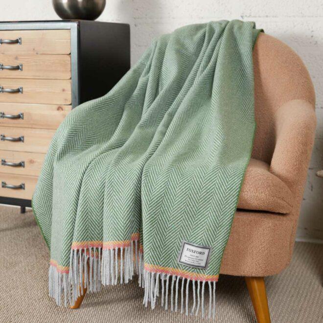 Foxford Barrow Cashmere/Wool Throw Blankets Foxford Prettycleanshop