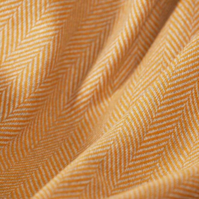 Foxford Moy Cashmere/Wool Throw - Mustard Blankets Foxford Prettycleanshop