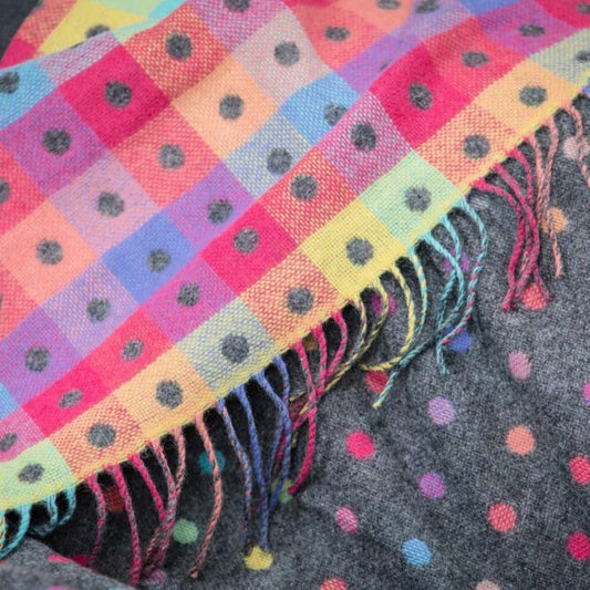 Foxford Rainbow Lambswool Throw Blankets Foxford Prettycleanshop