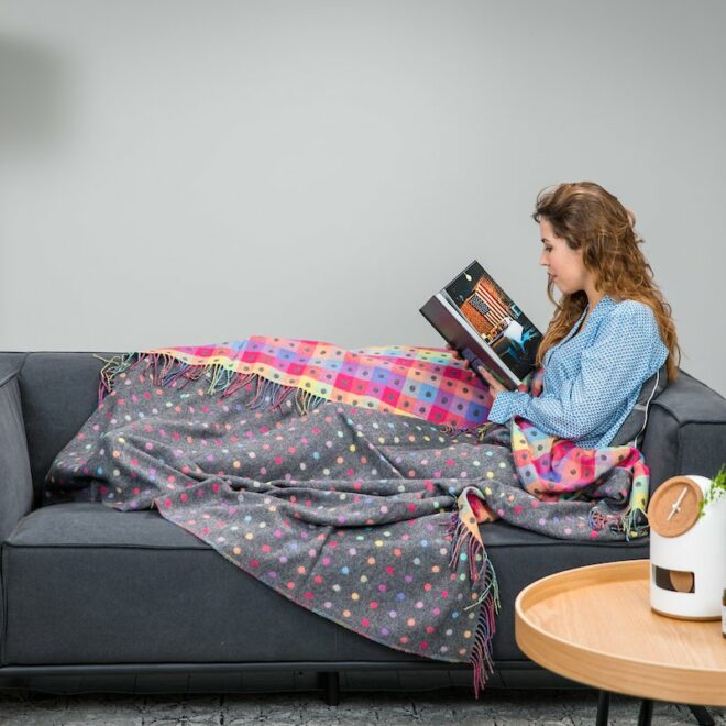 Foxford Rainbow Lambswool Throw Blankets Foxford Prettycleanshop
