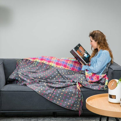 Foxford Rainbow Lambswool Throw Blankets Foxford Prettycleanshop