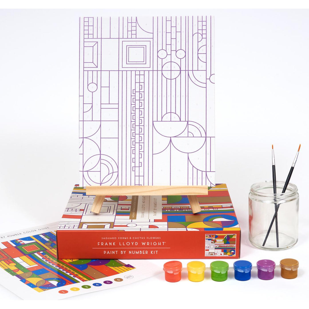 Frank Lloyd Wright Saguaro Cactus and Forms Paint By Number Kit Games Galison Prettycleanshop
