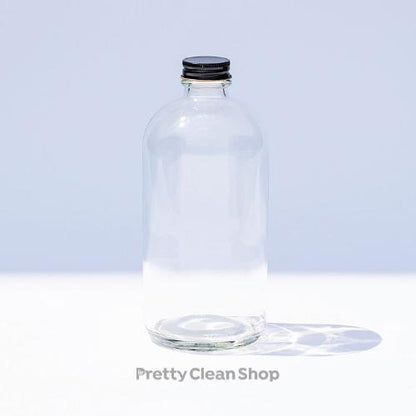 Glass Bottle 250 mL - CLEAR Containers Pretty Clean Shop With cap Prettycleanshop