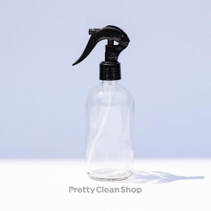 Glass Bottle 250 mL - CLEAR Containers Pretty Clean Shop With trigger sprayer Prettycleanshop