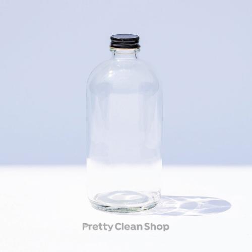 Glass bottle 500 ml - CLEAR Containers Pretty Clean Shop With cap Prettycleanshop